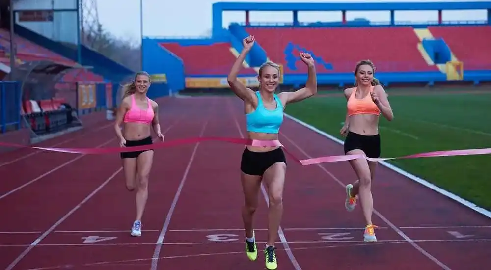 Women athletes in sports competition